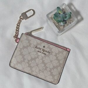 New Kate Spade Flower Key Ring Leather Card Case /Holder KN773 $129